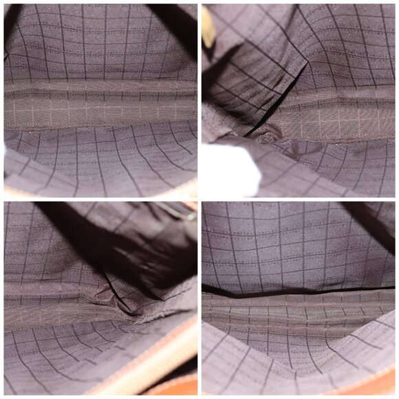 CELINE Macadam Canvas Tote Bag PVC Brown Gold - Picture 14 of 15